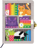 Crystal Art Secret Diary Kit: Rainbow Cat Library