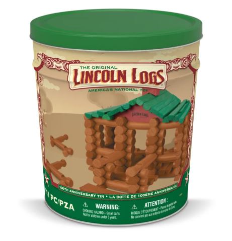 Lincoln Logs 100th Anniversary Tin 111 Pcs
