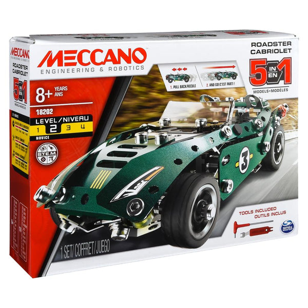 Meccano 5-in-1 Roadster Pull Back Car
