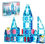 PicassoTiles 71 Piece Travel Size Tiles Ice Winter Theme