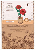 Robotime-Rowood DIY Wooden Flower: Red Camellia