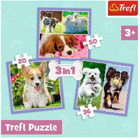 Trefl Preschool 3 in 1 Puzzle - Lovely Dogs