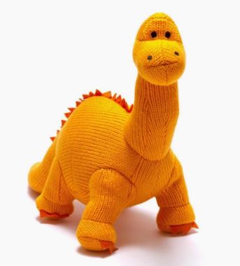 Knitted Orange Diplodocus