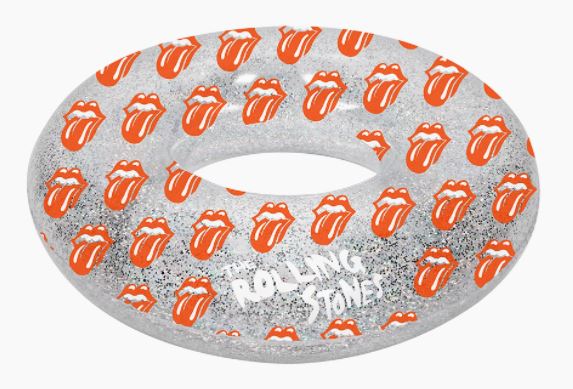 Pool Ring Rolling Stones Lips Glitter