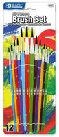 Round Natural Hair Paint Brush Set 12 Ct.