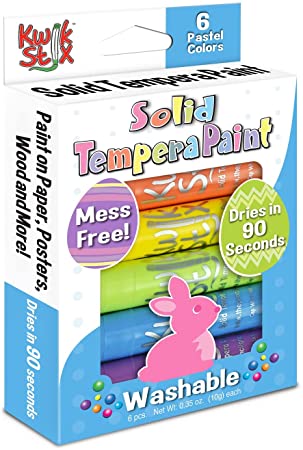 Kwik Stix Solid Tempera Paint - 6 Pastel Colors