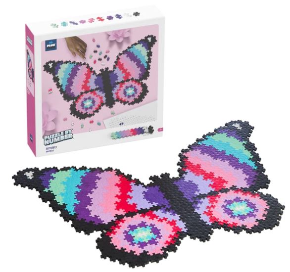 Plus Plus Puzzle by Number Butterfly